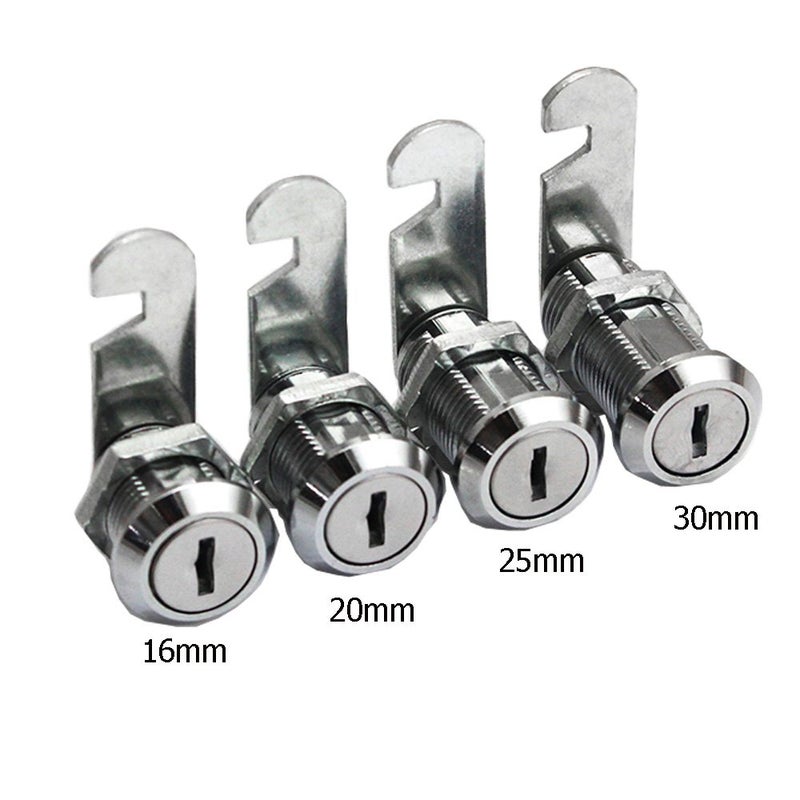 Comidox 5pcs 16/20/25/30mm Cam Lock Pinball Arcade Machine Door Cabinet Toolbox Drawer & 2Key 20mm - Image 3